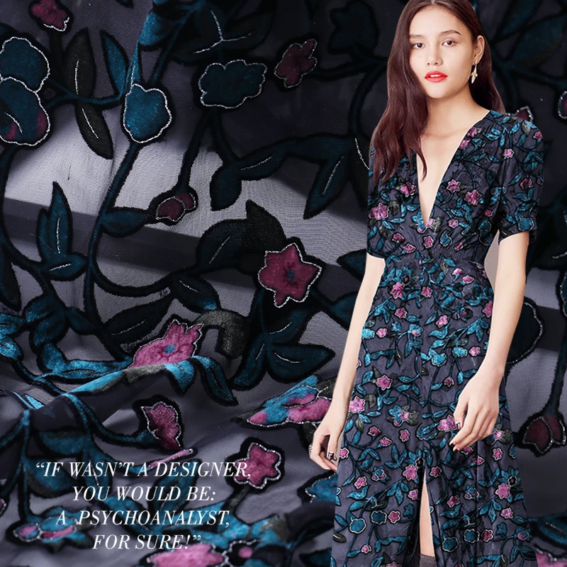 114 см выгорания бархатная шелковые ткани перспектива платье Ципао с бабочками из