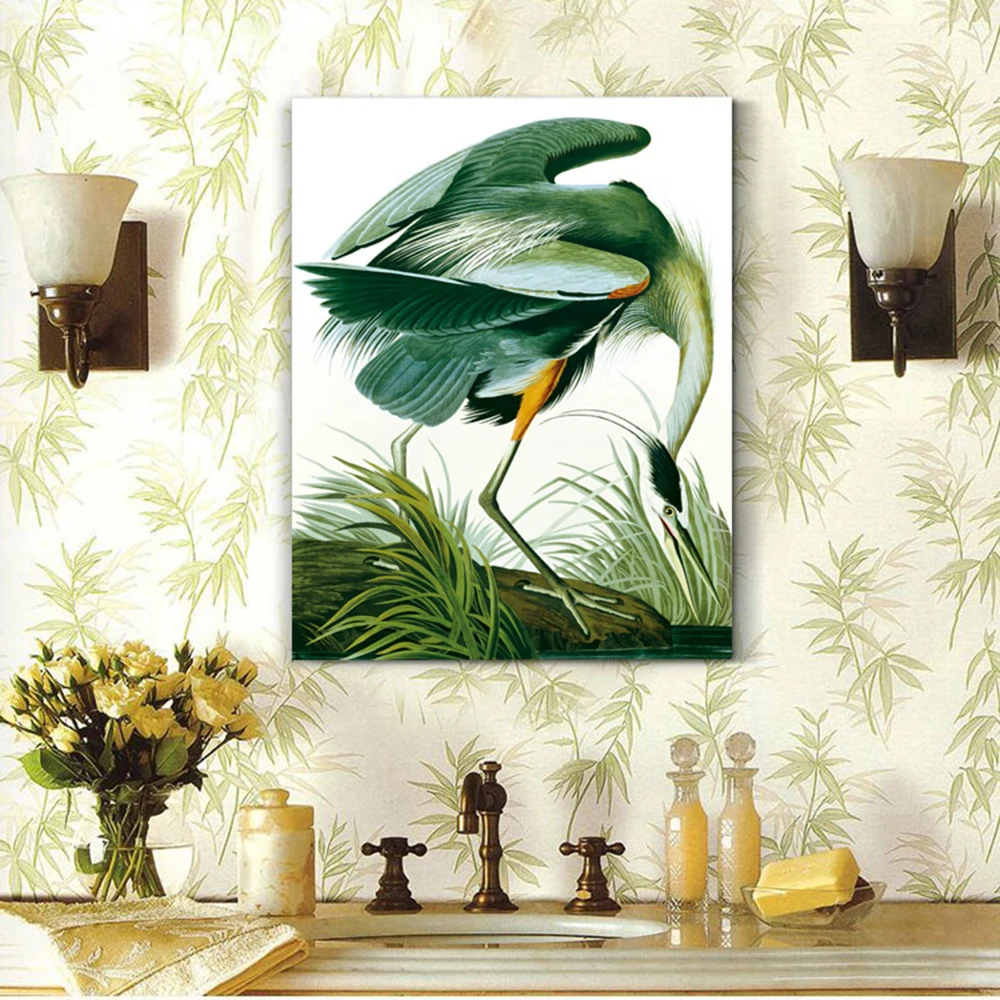 Журавль один из китайских тотемов животные холст печать постер настенное