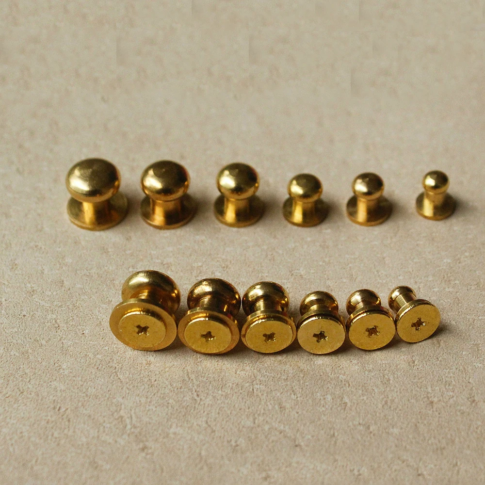 50 шт. декоративные пуговицы кожаные Инструменты сумка с декором из жёлтой меди
