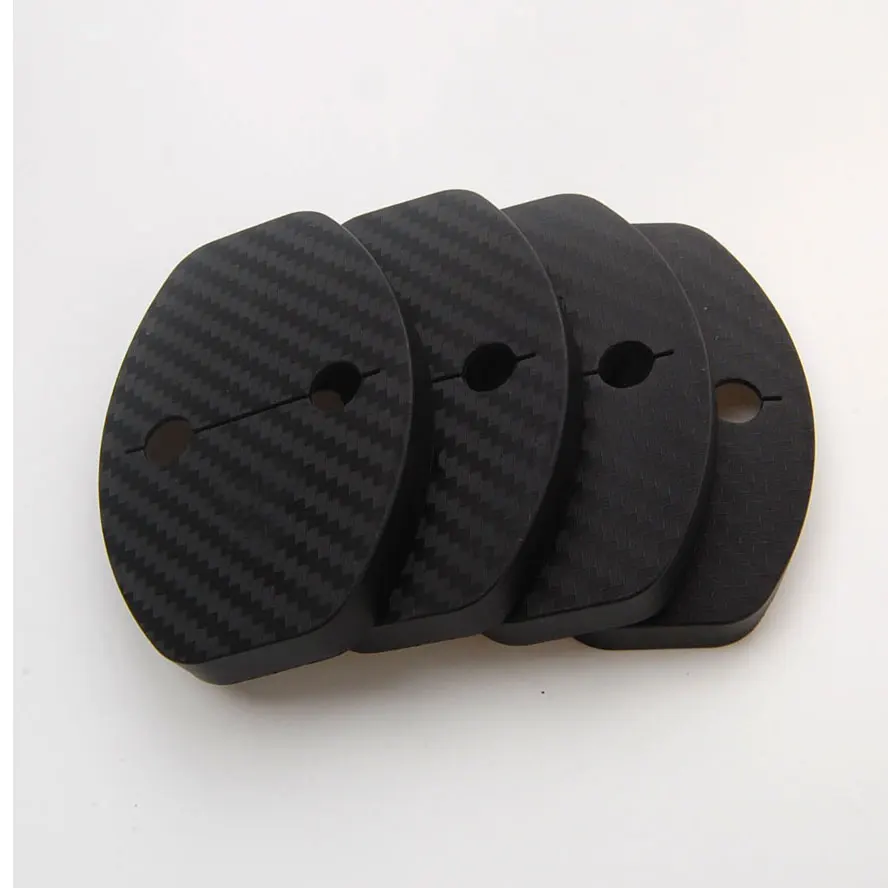 4 шт./компл. карбоновое волокно дверной замок с панелью защитный чехол подходит