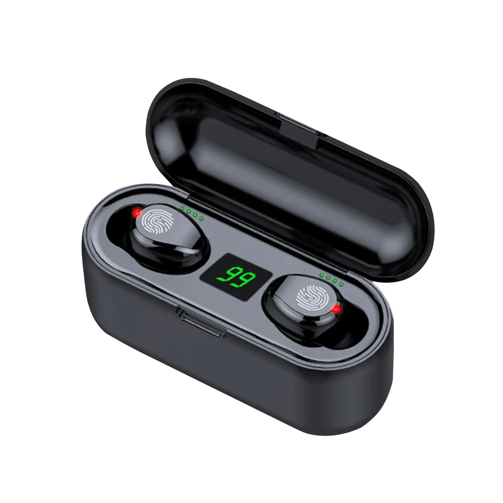 Светодиодный дисплей Bluetooth наушники 5,0 IPX7 водонепроницаемые 8D Bluetooth стерео наушники-вкладыши TWS Беспроводные Bluetooth 5,0 наушники для всех телефонов - Цвет: F9-9