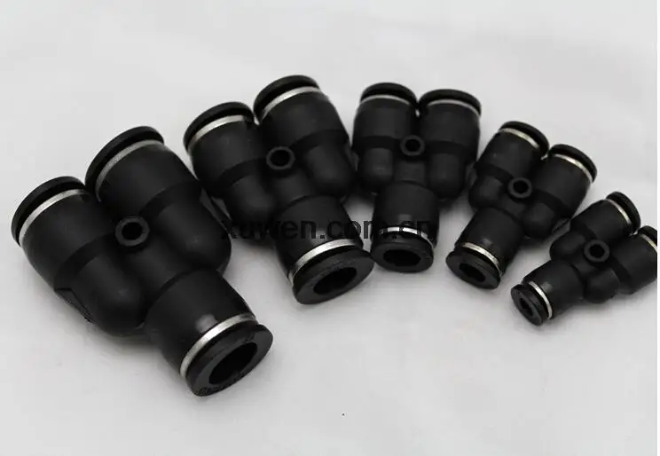 

HIGH QUALITY 4Pcs Air Pneumatic 8mm to 8mm Y Shaped Push in Connectors Quick Fittings * PY-8