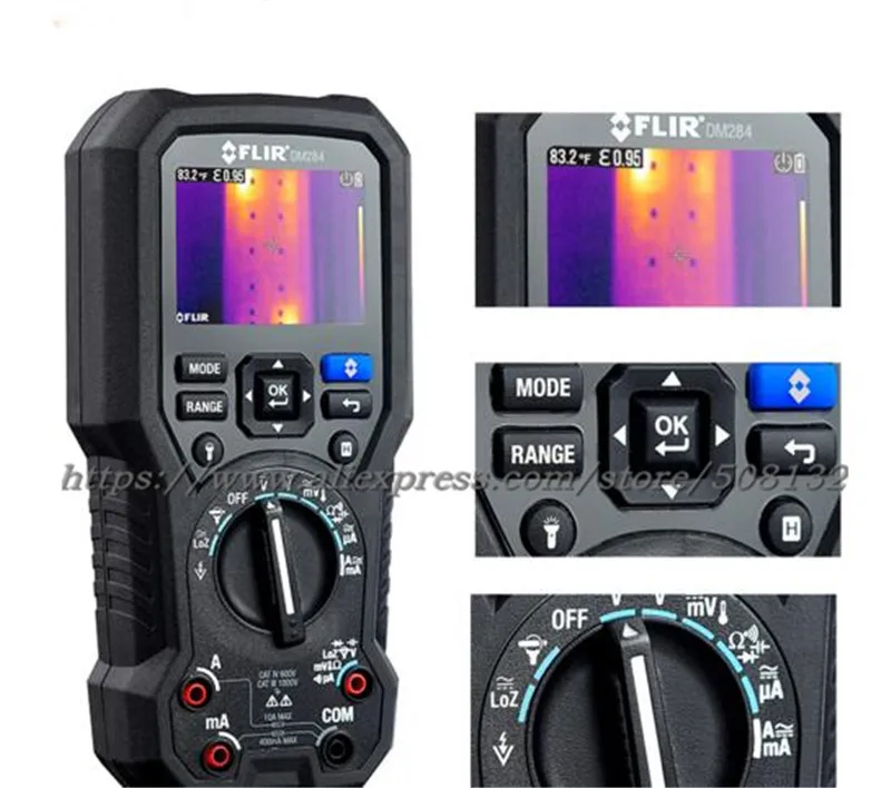 FLIR DM284 1000v AC/DC Цифровой мультиметр измеряющий истинные квадратичные значения