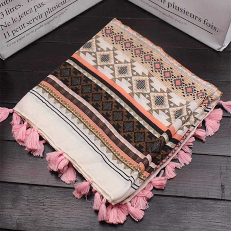 Женский шарф с кисточками Marte &amp Young элегантный мусульманский головной платок в