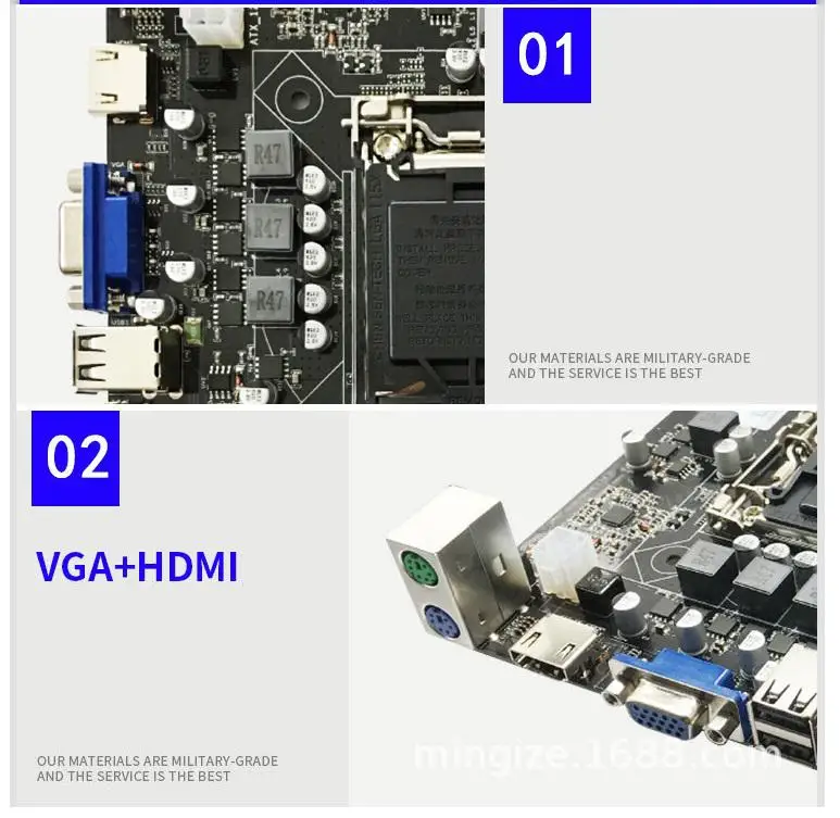 BEESCLOVER H61 Desktop PC Motherboard SATA3 1155-pin CPU Interface