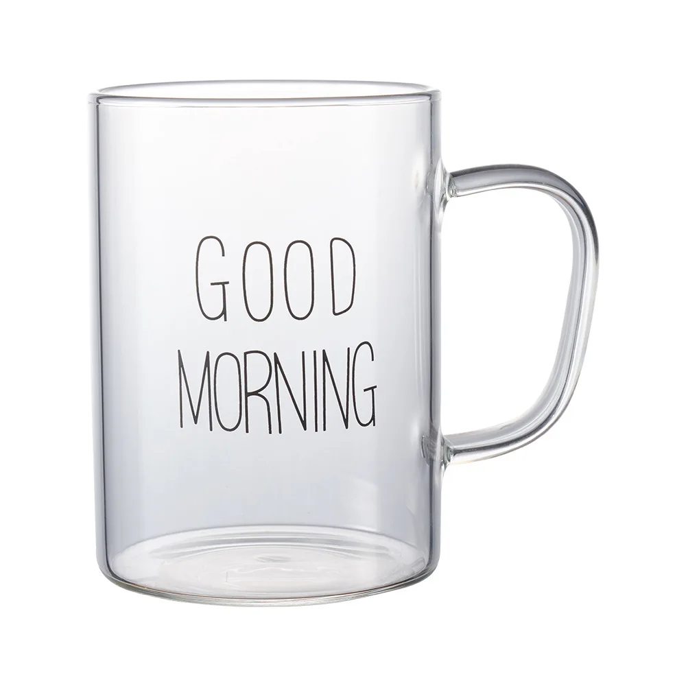 Термостойкая стеклянная кружка для завтрака кофейная чая Рождественская посуда