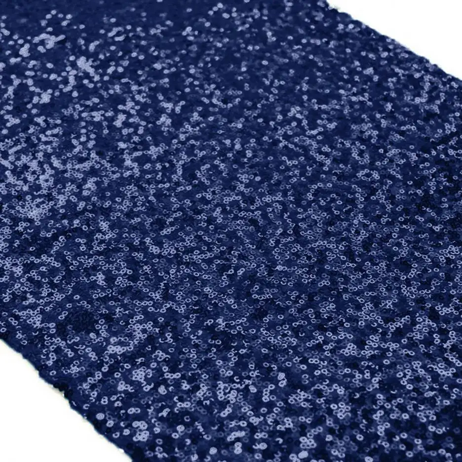 Navy Blue Shinybeauty темно-синие блестки настольная дорожка 1" x 120" скатерти с пайетками бегун оптом для дома Вечерние/Свадебные/отель/события-80620 - Цвет: Navy Blue