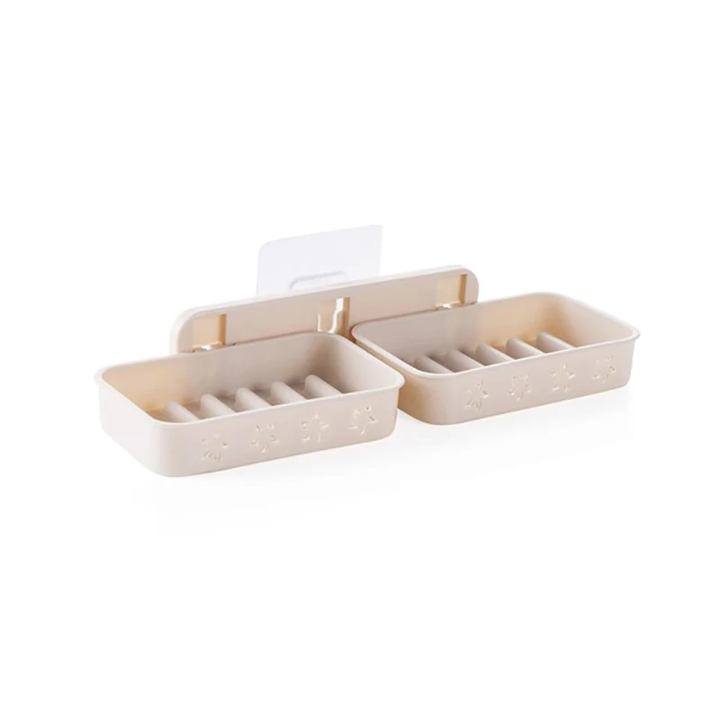 Beige Ванная комната настенный мыло сушилка для посуды коробка мыльница лоток мыльницы для ванны стеллаж для хранения сушки полка - Цвет: Beige