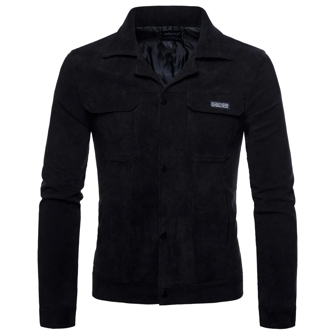 Мужская модная Вельветовая Свободная куртка-бомбер уличная одежда с карманами и