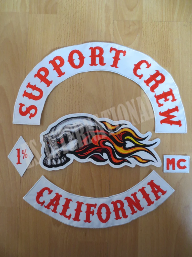 40 см Пламя Череп Halley двигатель вышитые патчи поддержка команды куртка Железный MC