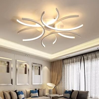lican aluminum wave avize lustre for home decor 110v 220v white chandeliers led modern ceiling chandelier lighting