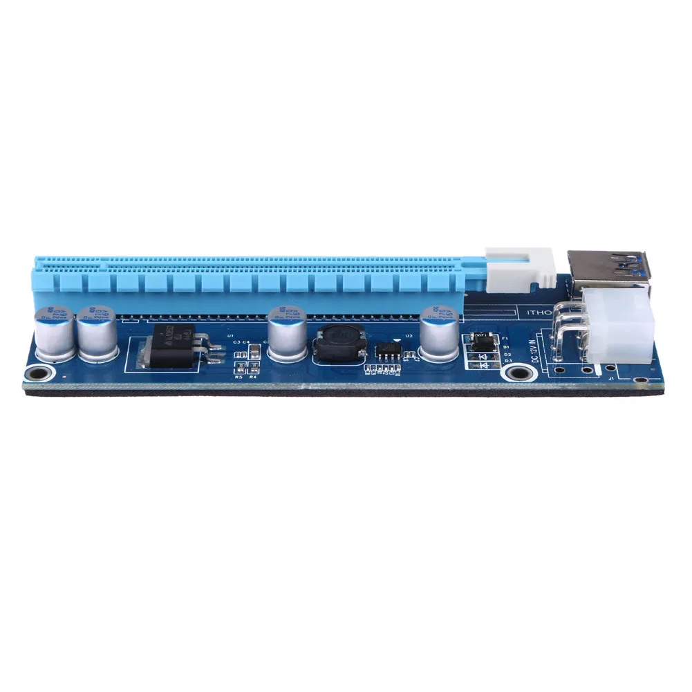 USB 3.0 PCI-E Экспресс 1x to16x Райзер-карта адаптер SATA 6-контактный кабель питания для