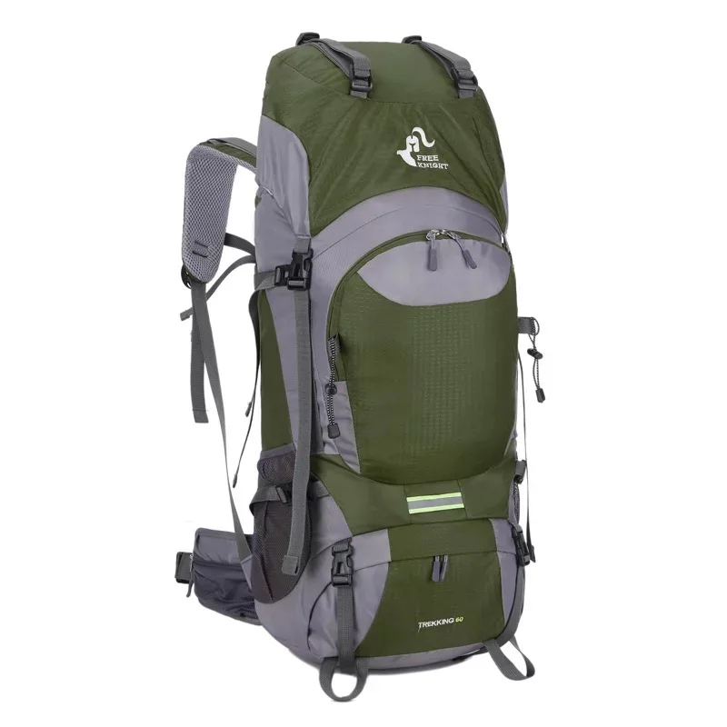 60L Спортивная Сумка для кемпинга профессиональная альпинистская сумка рюкзак для мужчин и женщин походный рюкзак спортивные сумки с дождевой крышкой WX121 - Цвет: Green