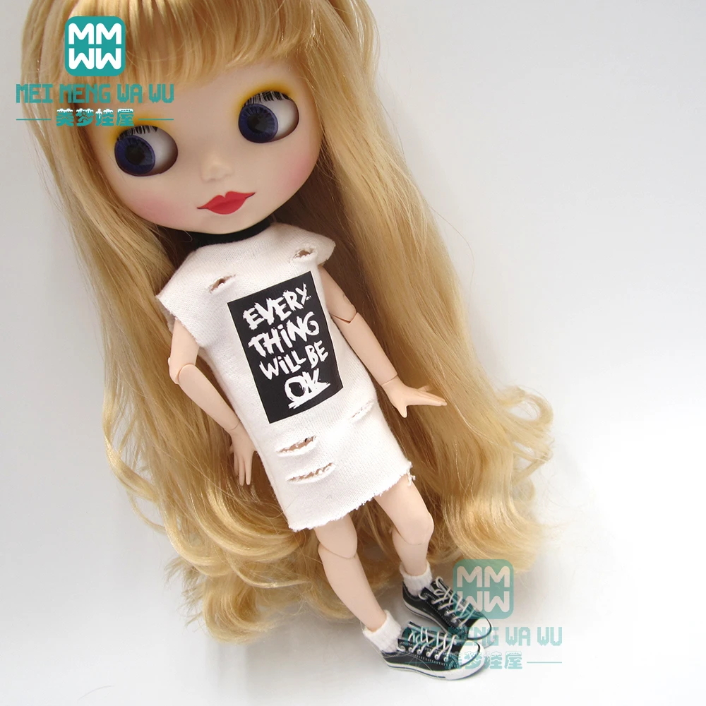 1 шт. Одежда для кукол Blyth модный свитер штаны с дырками Azone 1/6 аксессуары | Игрушки