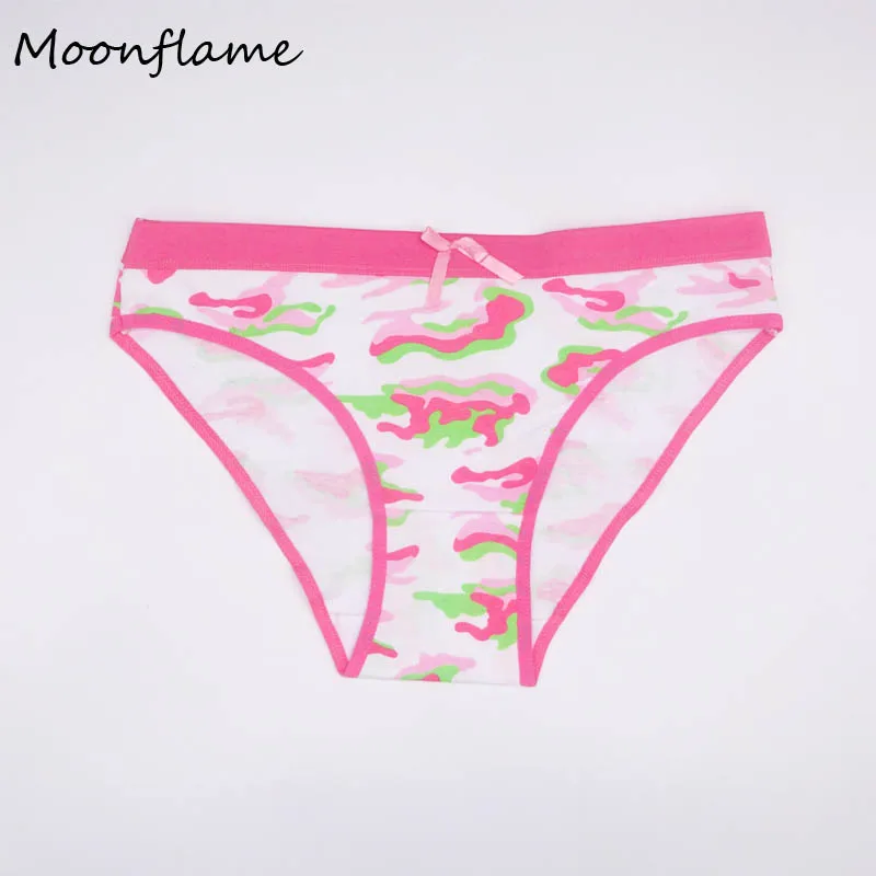 Moonflme 3 шт./лот женское нижнее белье с принтом женские хлопковые трусики M L XL 89153