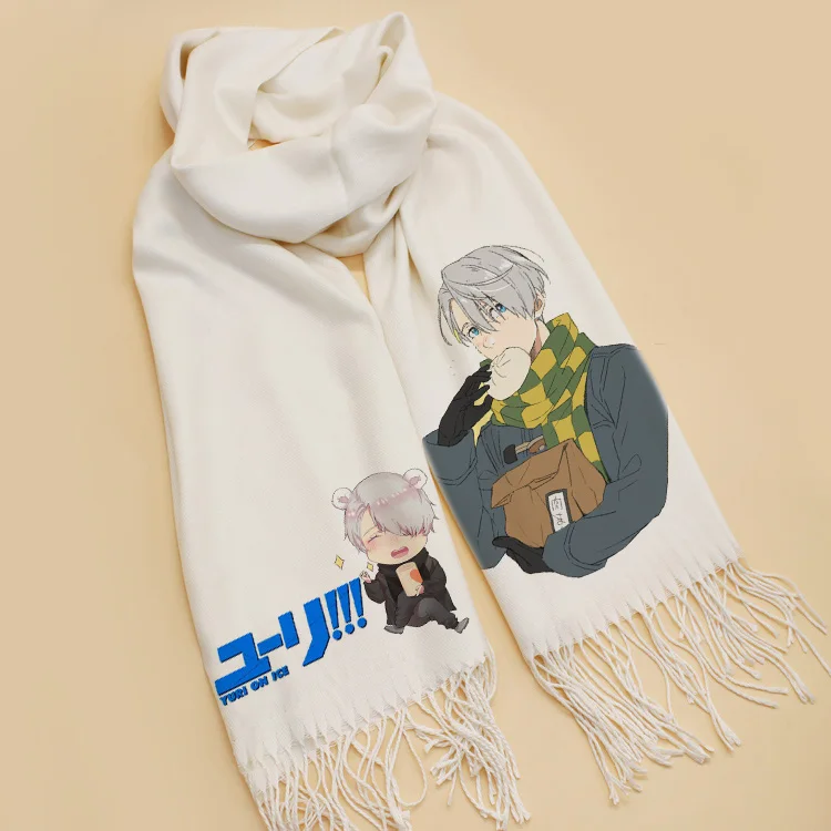 2019 новый аниме Юри! Модный мягкий белый теплый милый зимний шарф шаль|Аксессуары