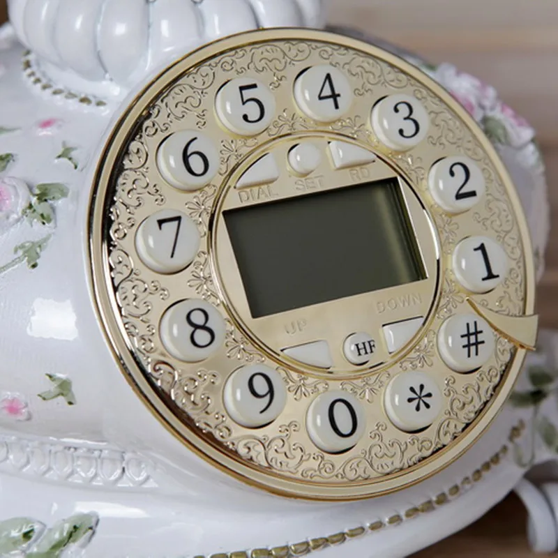 Модный Ретро Европейский античный телефонный дисплей с трехмерным резным