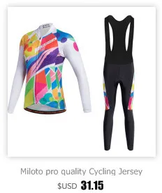 Miloto Women Spring Autumn GEL team pro long Sleeve Bicycle Cycling Clothing Bike sport Maillot Ropa Ciclismo#630