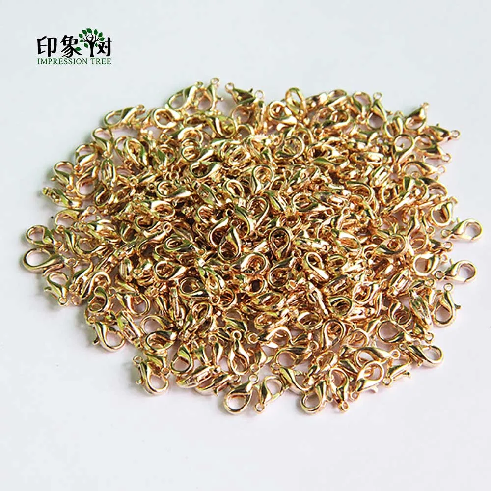 

10/12/14/16/18/21mm Light Gold Plated Zinc Alloy Lobster Clasps Claw Hooks Nickle Lead Cad Free DIY Jewelry Making Finding 1125
