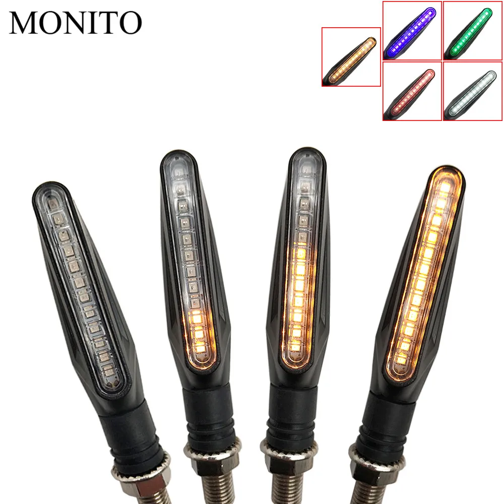 Мотоцикл &quotбегущая вода&quot Мерцающие светодиодные Мотокросс сигнал поворота