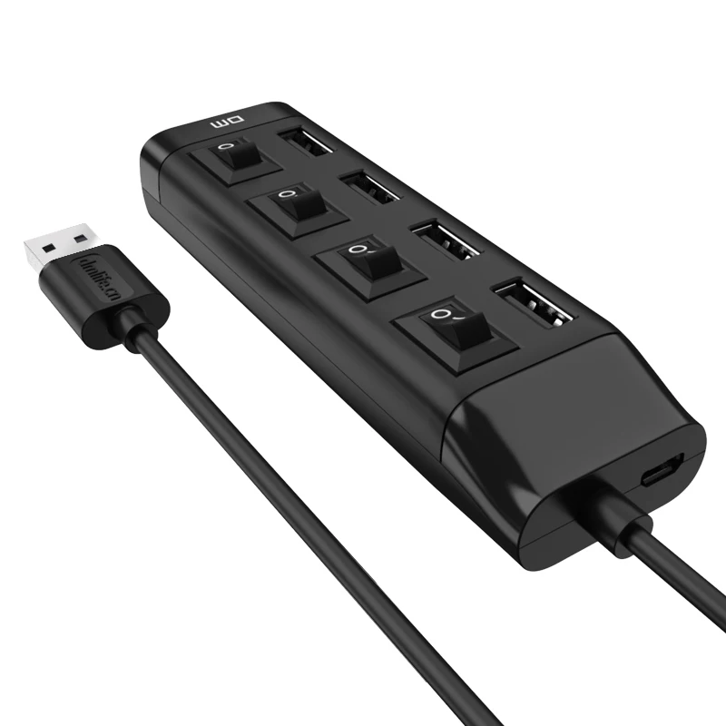 4-портовый микро USB концентратор 2 0 высокоскоростной разветвитель 480mbps с
