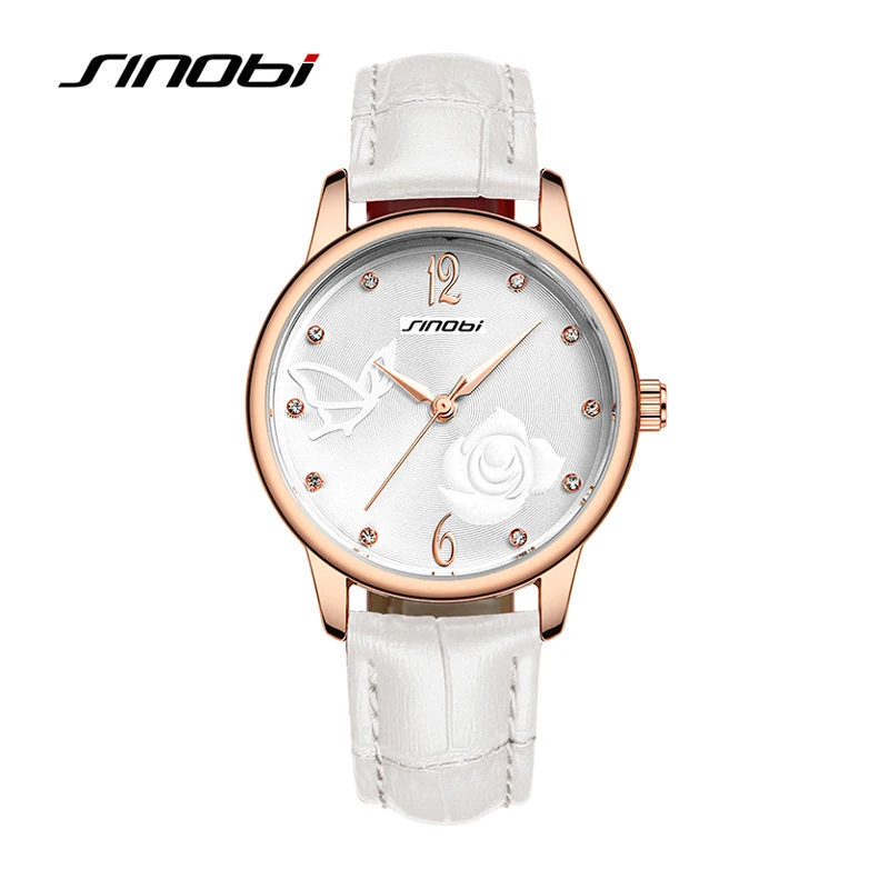 Sinobi мода повседневная женщины и девушки красный кварцевые часы красочные платье