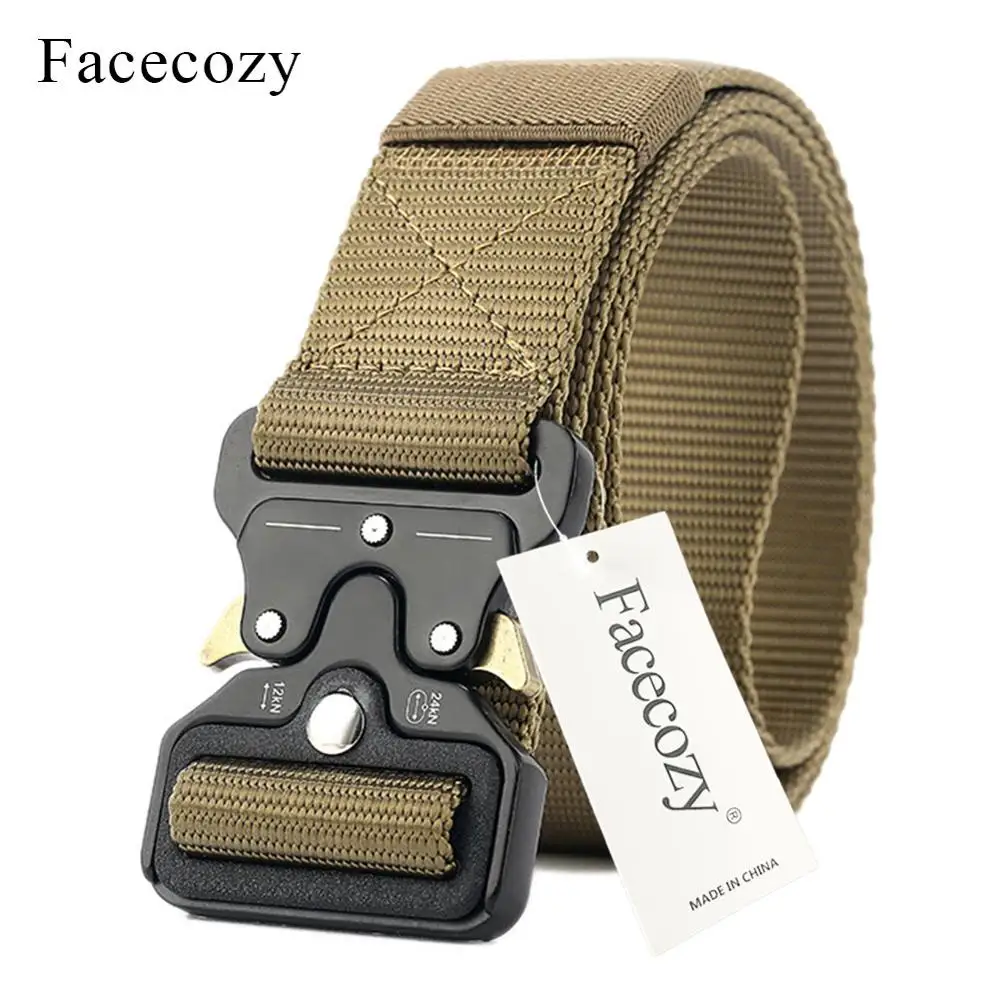 Wolf Brown Belt Мужской нейлоновый пояс, быстрооткрывающийся автоматический тактический ремень, мужской, на открытом воздухе, для пеших прогулок, военный, брезентовый пояс, поясная опора - Цвет: Wolf Brown Belt