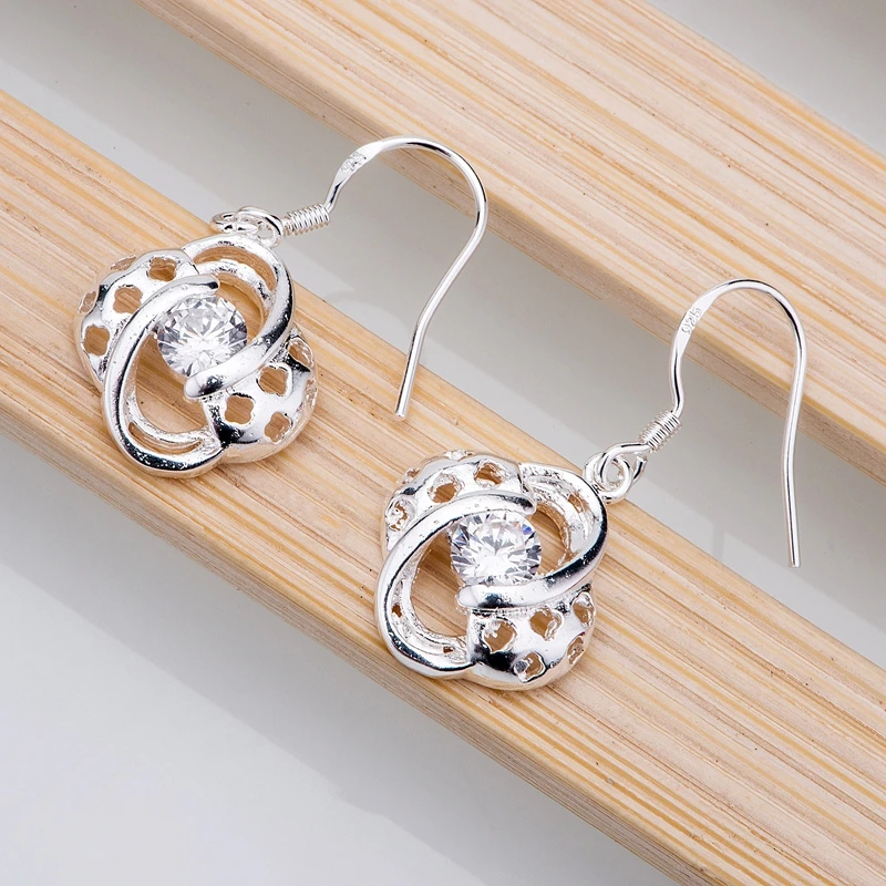 Серьги с серебряным покрытием 925 ювелирные изделия для женщин серебряные серьги