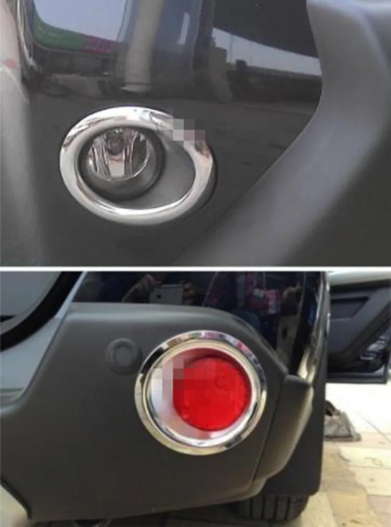 4 шт. ABS Хромированная передняя и лампа заднего противотуманного фонаря Накладка