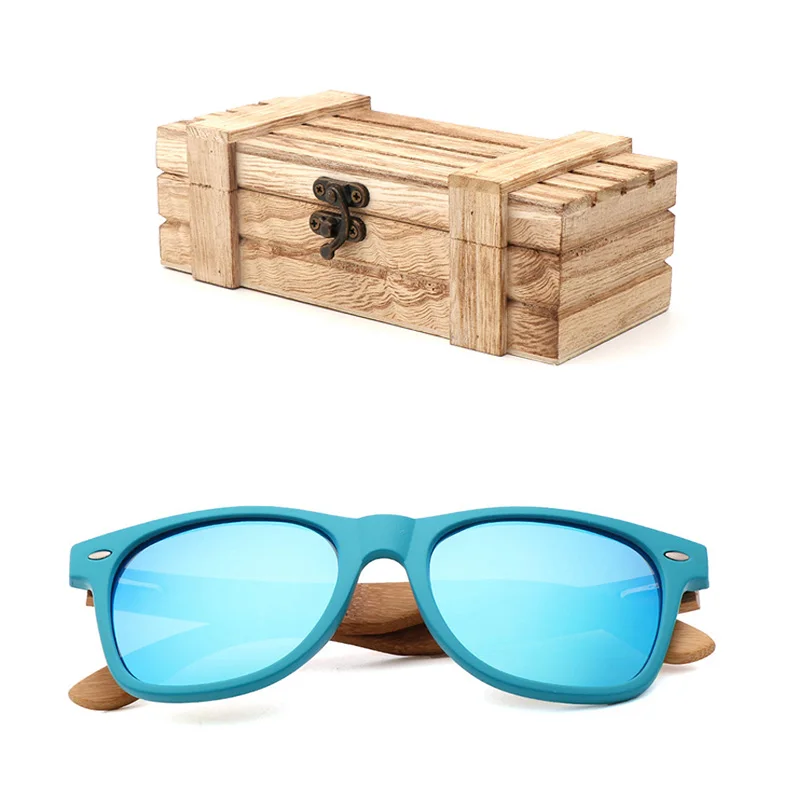02wood box Новые модные мужские солнцезащитные очки натуральные бамбуковые очки Для женщин Поляризованные путешествия UV400 солнцезащитные очки с деревянной коробкой, солнцезащитные очки - Цвет линз: 02wood box