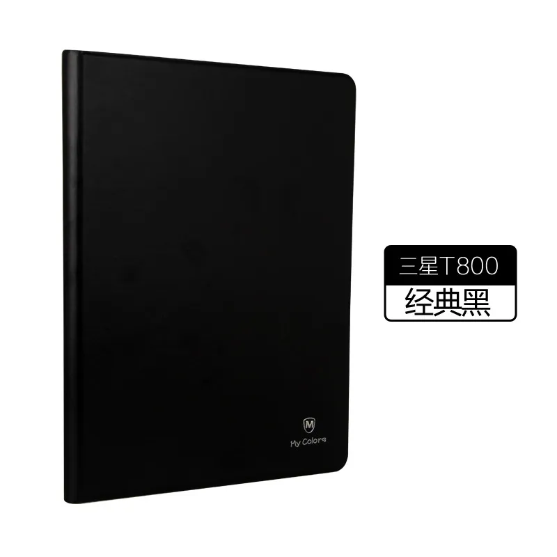 Чехол T800 для samsung Galaxy Tab S 10,5 SM-T800 SM-T805 T805 10,5 '', ультра тонкий кожаный силиконовый чехол с магнитной застежкой и подставкой - Цвет: Черный