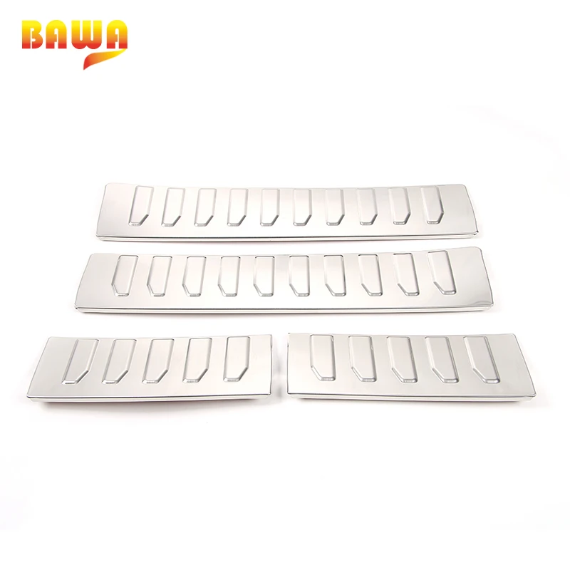 

BAWA Stainless Steel Door Sill Entry Guard Trim Scuff Plate Interior Decoration Stickers For Ford F150 2015 Up Car Styling