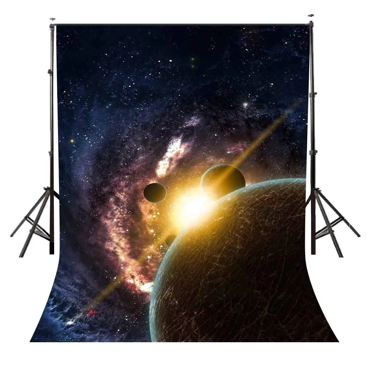 5x7ft Starry Sky Backdrop Dark Color Cosmic Science Photography Background and Studio Props | Электроника