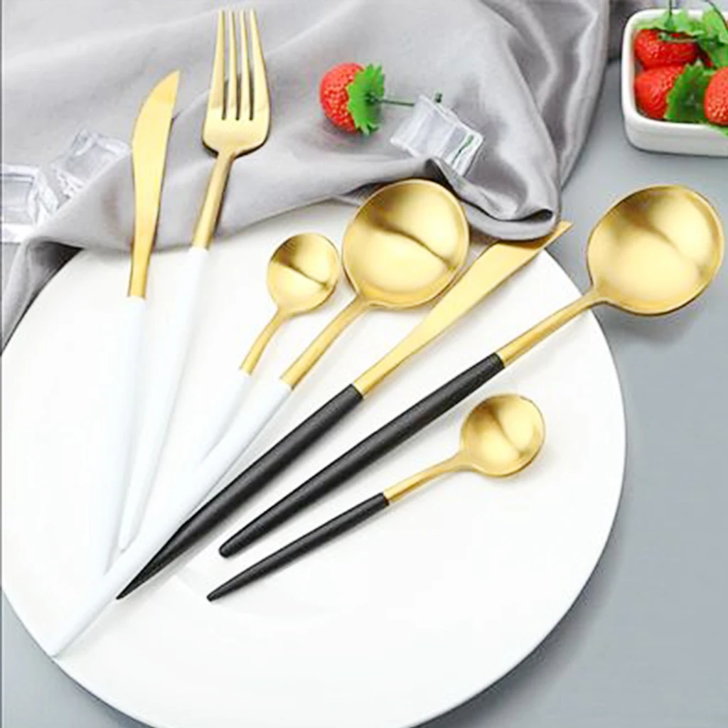 Высокая Класс 4 шт. ужин столовых ножей вилки нержавеющая сталь для ложек Western