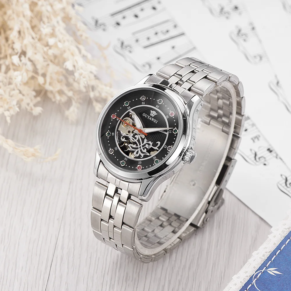 Reloj Mujer OYW женские Автоматические механические часы, полностью стальной ремешок, женские часы, модные наручные часы, женские часы Montre Femme