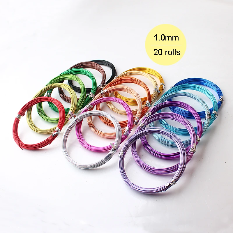 20 рулонов/партия 18 калибров 1 мм мягкая проволока из анадированного алюминия для