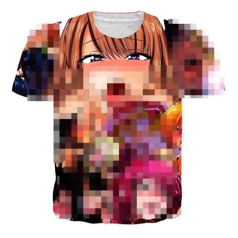 Толстовка с капюшоном Ahegao цветная в стиле хип хоп 3D принтом для женщин и мужчин