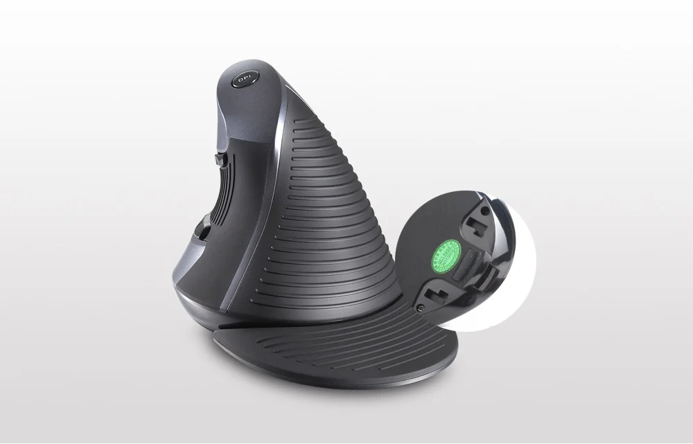 Вертикальная мышь Delux M618 эргономичная Вертикальная Мышь Беспроводной USB оптическая мышь 800/1200/1600 Точек на дюйм 5D компьютерная игровая мышь для ноутбука PC Gamer
