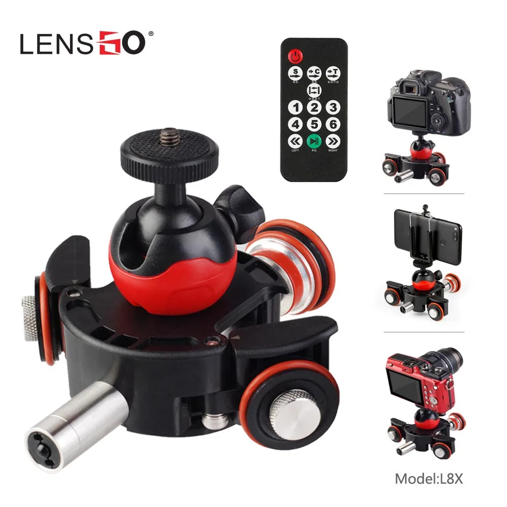 

LENSGO L8X Remote Control Camera Video Motorized Electric Slider Motor Dolly Truck for Nikon Canon DSLR DV Movie Vlogging Gear