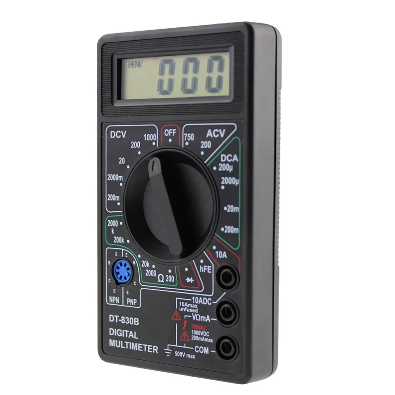 ЖК дисплей цифровой мультиметр AC/DC 750/1000V Ампер Вольт Ом метр тестер
