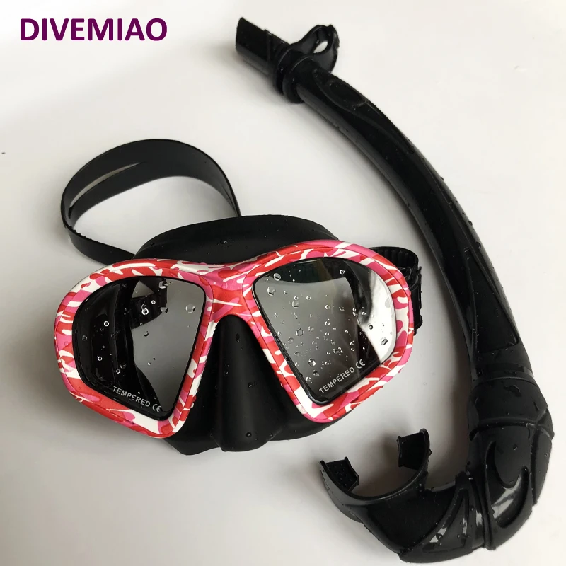spearfishing macka scuba diving snorkel mask for swimming mascara buceo CAMO color set freediving underwater | Спорт и развлечения