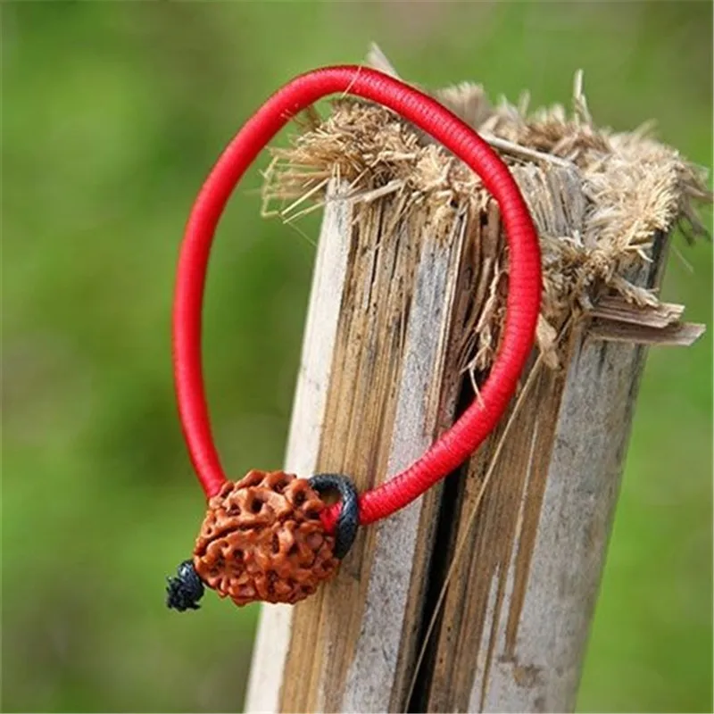Exquisite Original Bodhi-fruit Evil-exorcising & Fortune-bringing Amulets Handmade Silk Simple Bracelet Ethnic Jewelry (Red) | Украшения