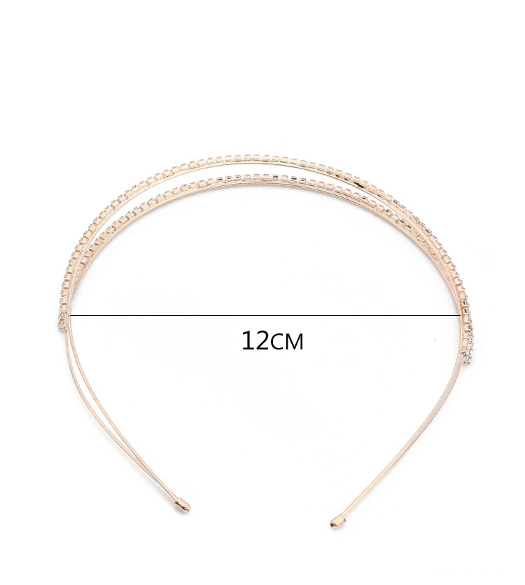 12 шт. модные двухрядные ювелирные украшения Стразы с кристаллами металлические