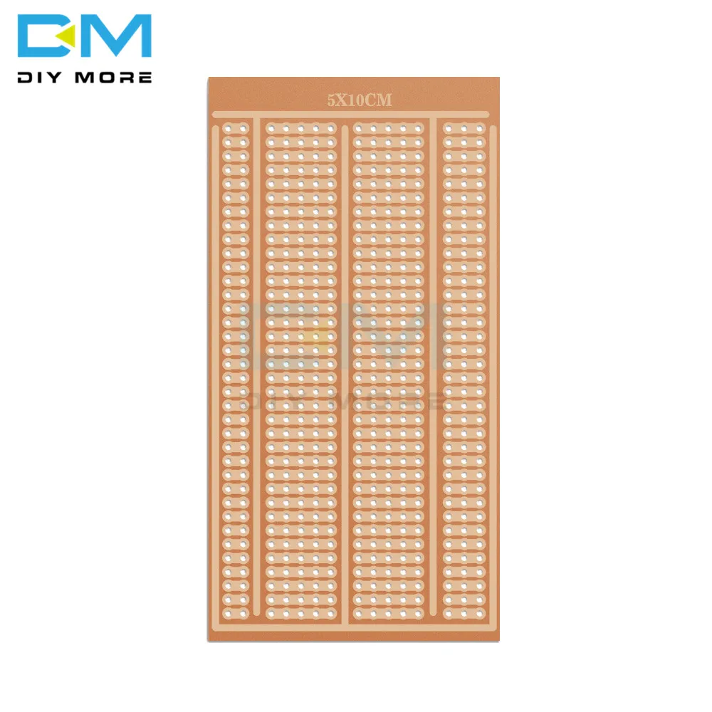20 шт. 5x10 см односторонняя Универсальный Solderless PCB тест макет Медь прототип бумага Луженая пластина шарнирные отверстия