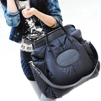 2021 winter space cotton bale handbag woman casual large capacity totes bag down feather padded lady shoulder crossbody bag