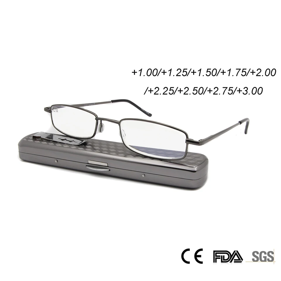 Квадратные очки для чтения мужчин и женщин с полной оправой диоптрические