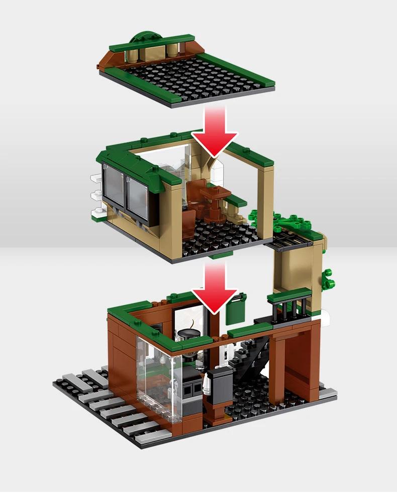 Строительные блоки Mini City Street View Кофейня магазин гамбургеров город Diy Кирпичи игрушки для детей рождественские подарки
