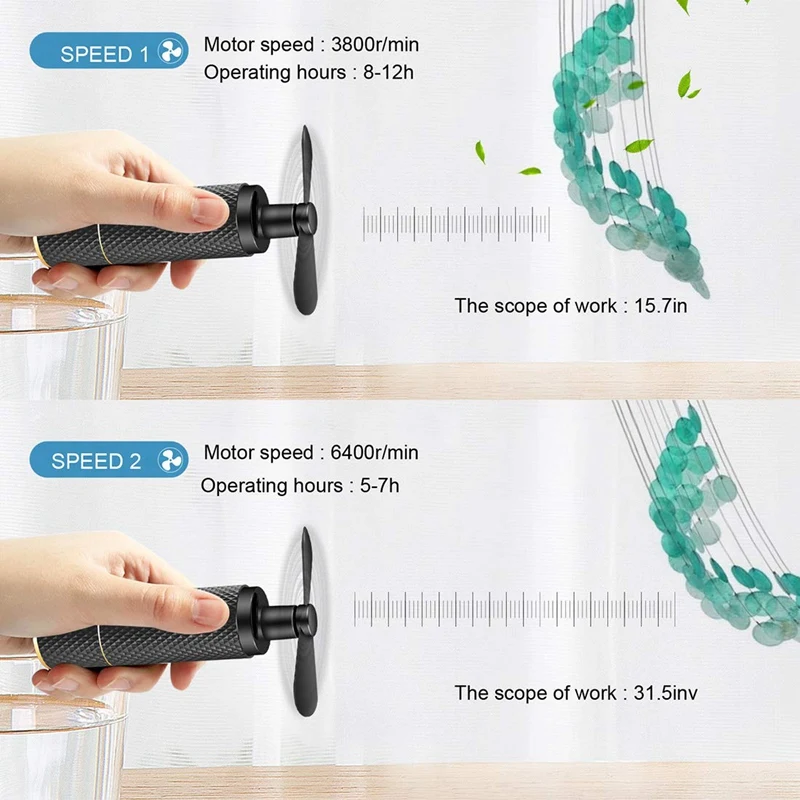 Ручные вентиляторы небольшой вентилятор Usb 2200Mah аккумуляторная батарея 8 12H время