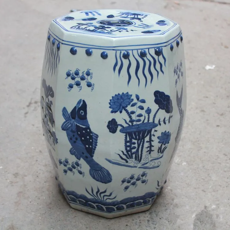 Фарфоровый садовый табурет Цзиндэчжэнь керамический для туалетного столика