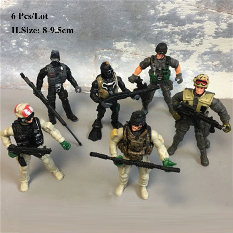 Очаровательные игрушки армейские Игрушечные солдатики кекс Toppers подарок Вечеринка по случаю Дня Рождения украшения Дети Мальчики Детские игрушки Фигурки торт Топпер